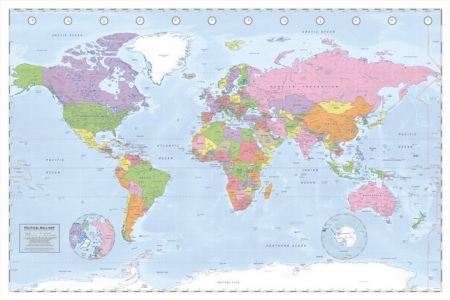 mapa świata na ścianę do pokoju
